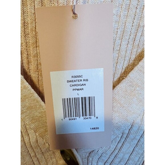 Eberjey Women’s Infinite Sweater Rib Cardigan Size Large Peach Lounge Comfort - Picture 10 of 10